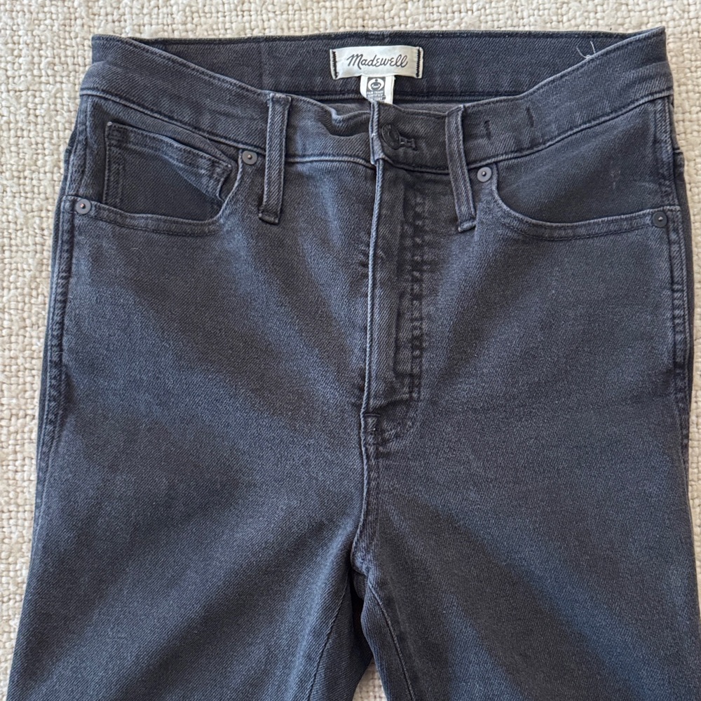 Madewell Charcoal 10” high-rise skinny jeans